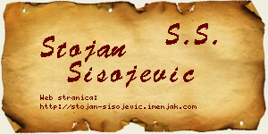 Stojan Sisojević vizit kartica